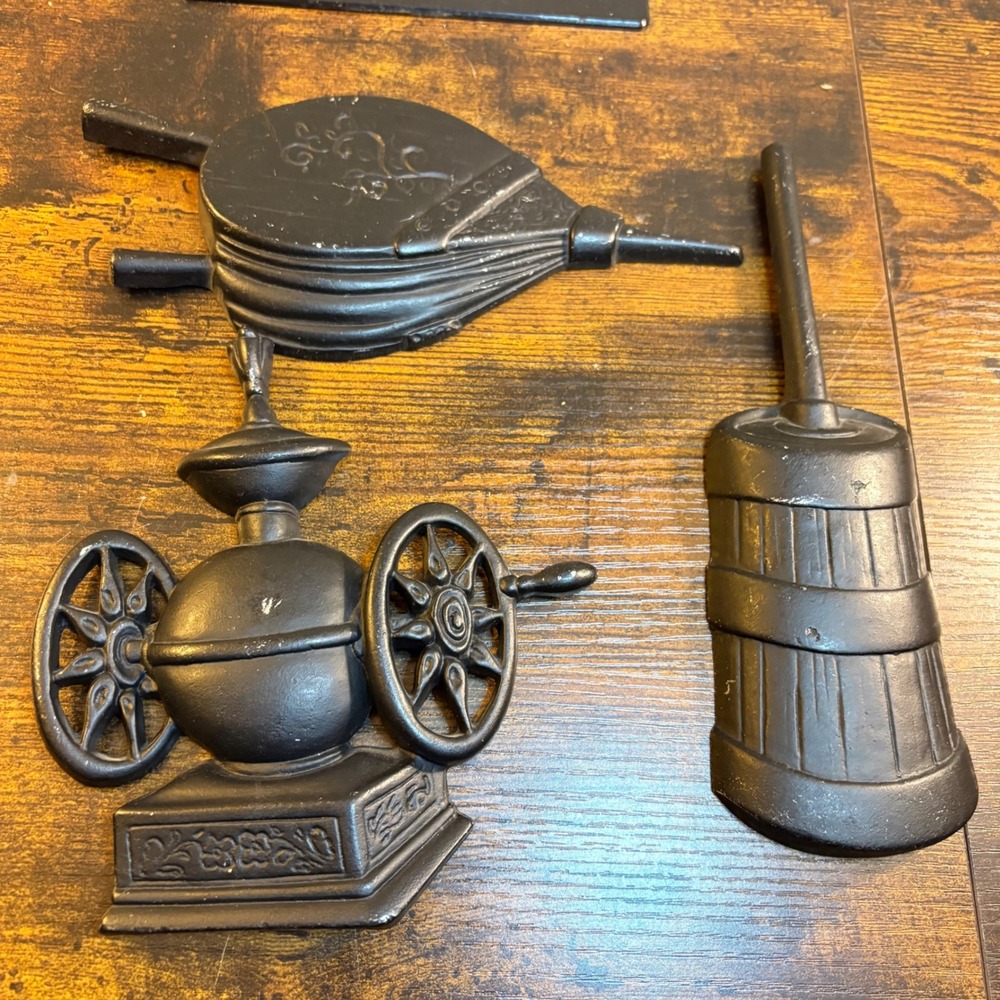 Vintage Sexton Cast Metal Wall Art Coffee Grinder Bellows Butter Churn Unpainted